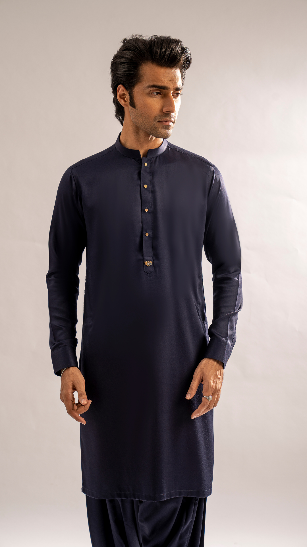 ER 778 Navy Blue Traditional Kurta Shalwar For Men