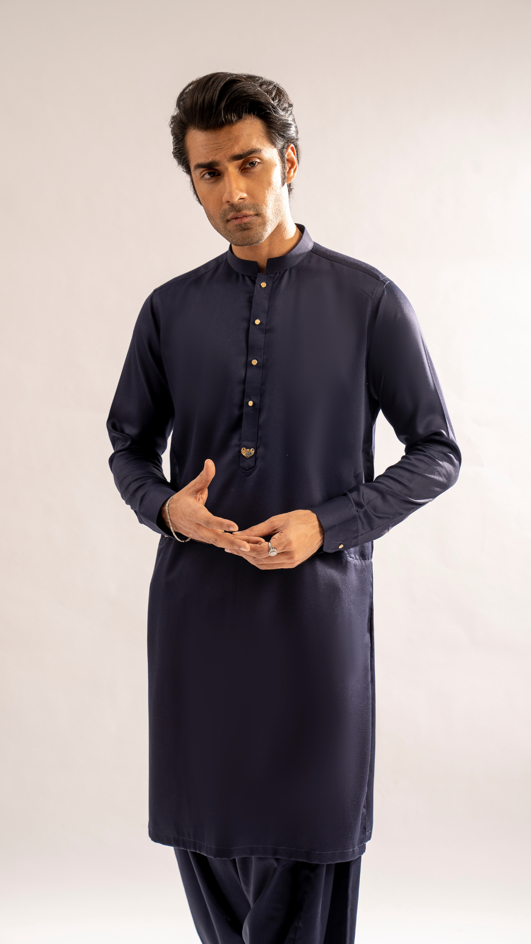 ER 778 Navy Blue Traditional Kurta Shalwar For Men