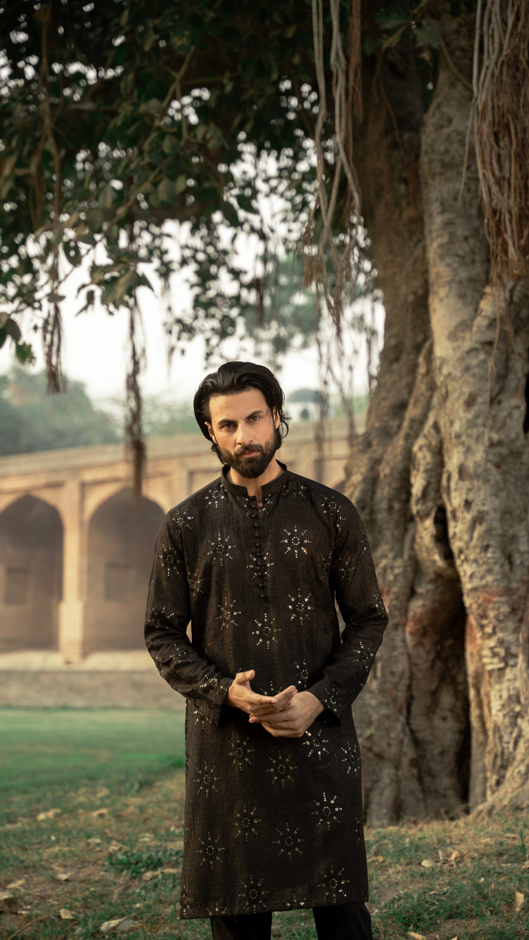 CK 741 Black Chikankari Embroidery Designer Kurta With Trouser