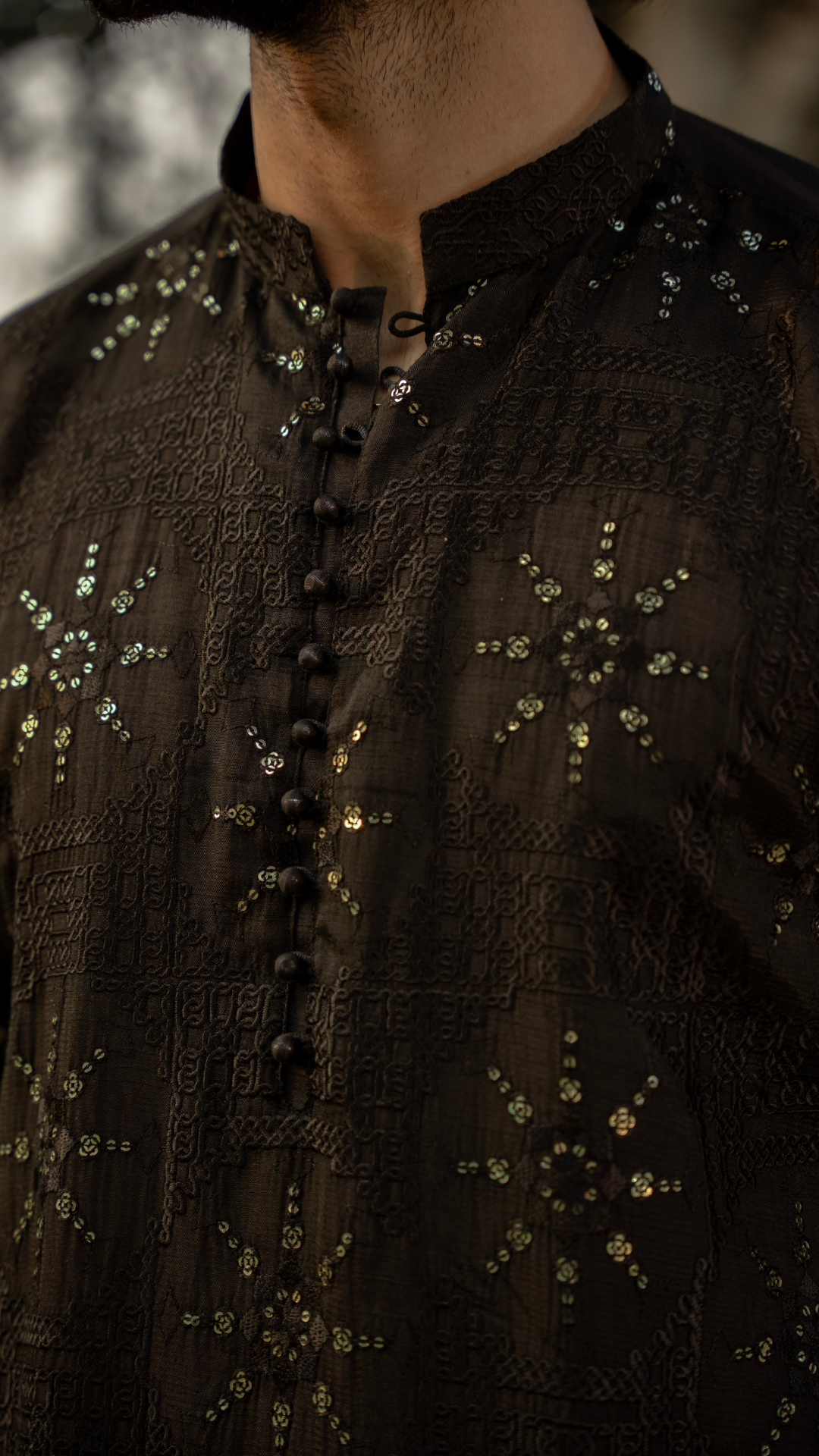 CK 741 Black Chikankari Embroidery Designer Kurta With Trouser