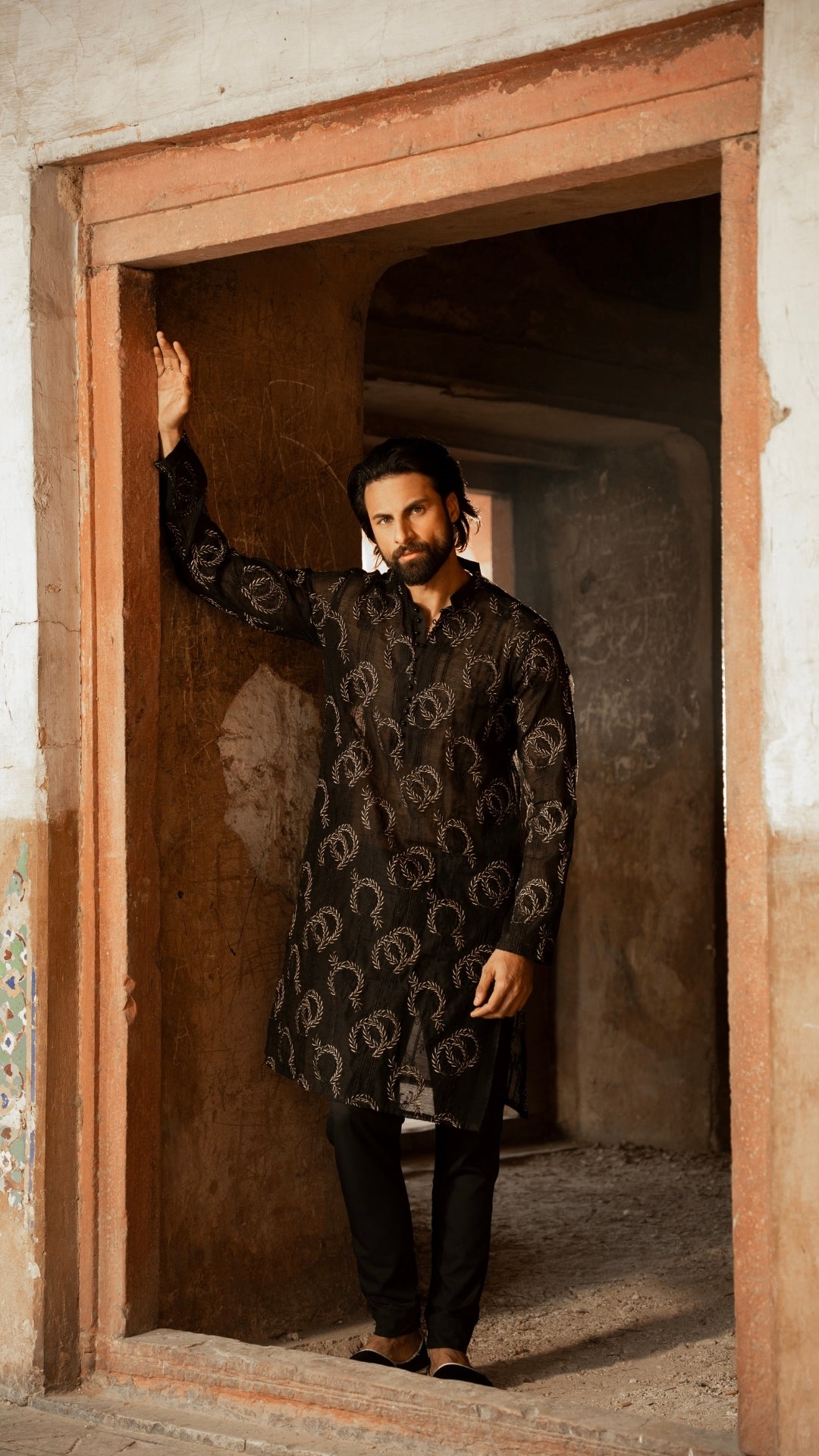 CK 735 Black Luxury Chikankari Kurta With Trouser