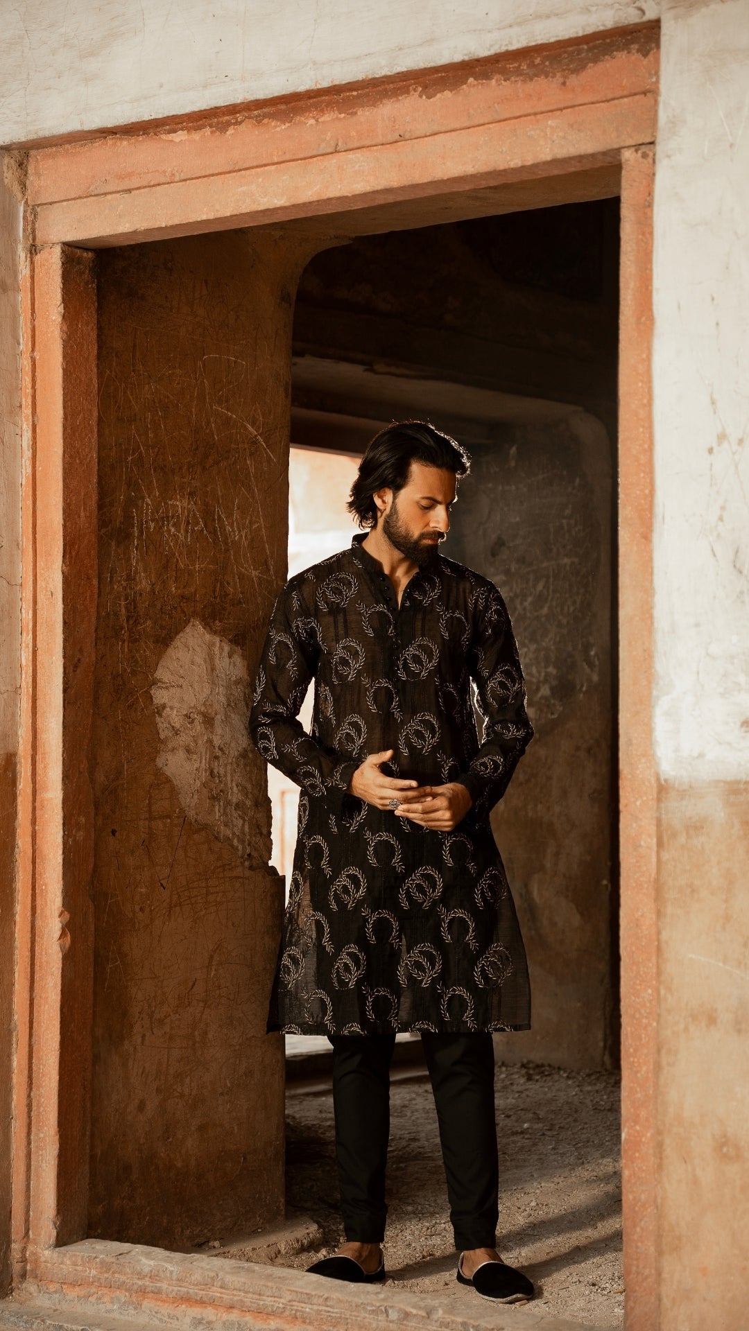 CK 735 Black Luxury Chikankari Kurta With Trouser