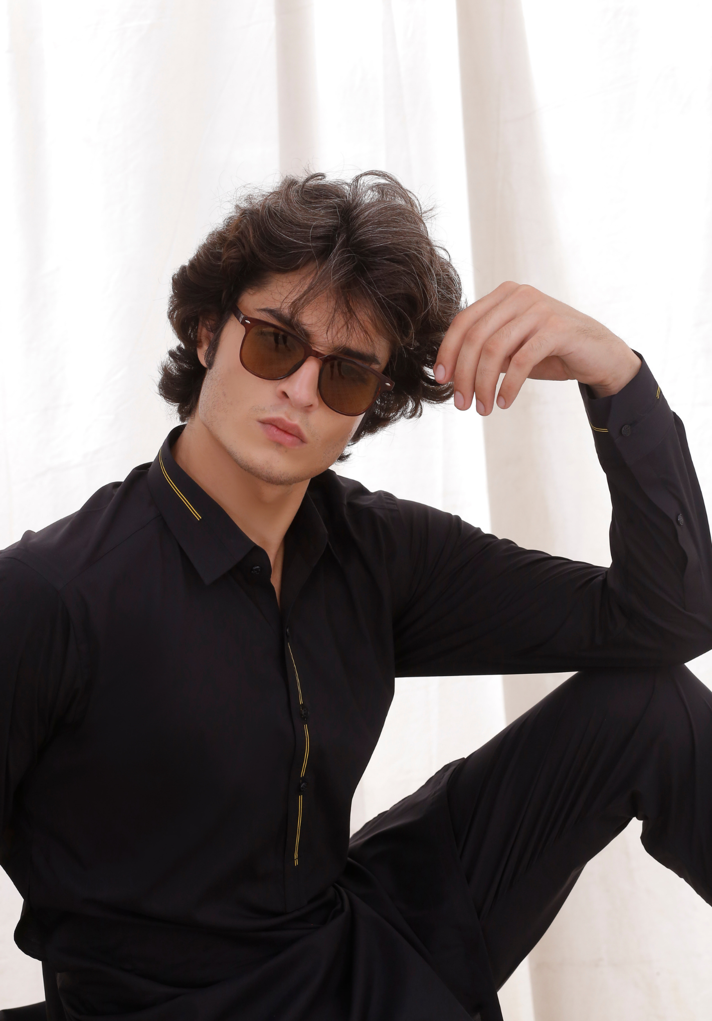 ER 793 Black Kurta Pajama