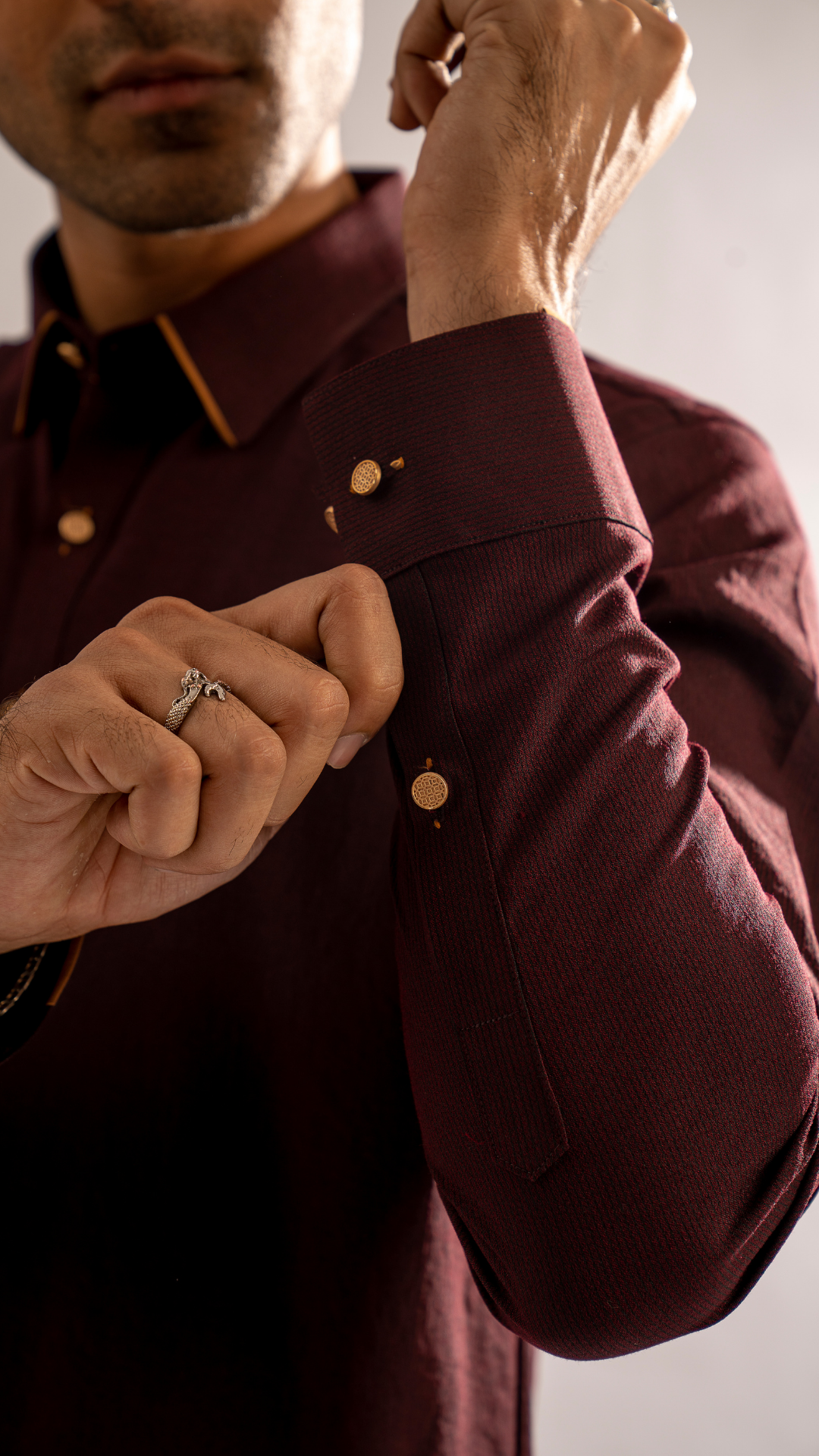 ER 686 Maroon Traditional Kurta Shalwar Dress For Men