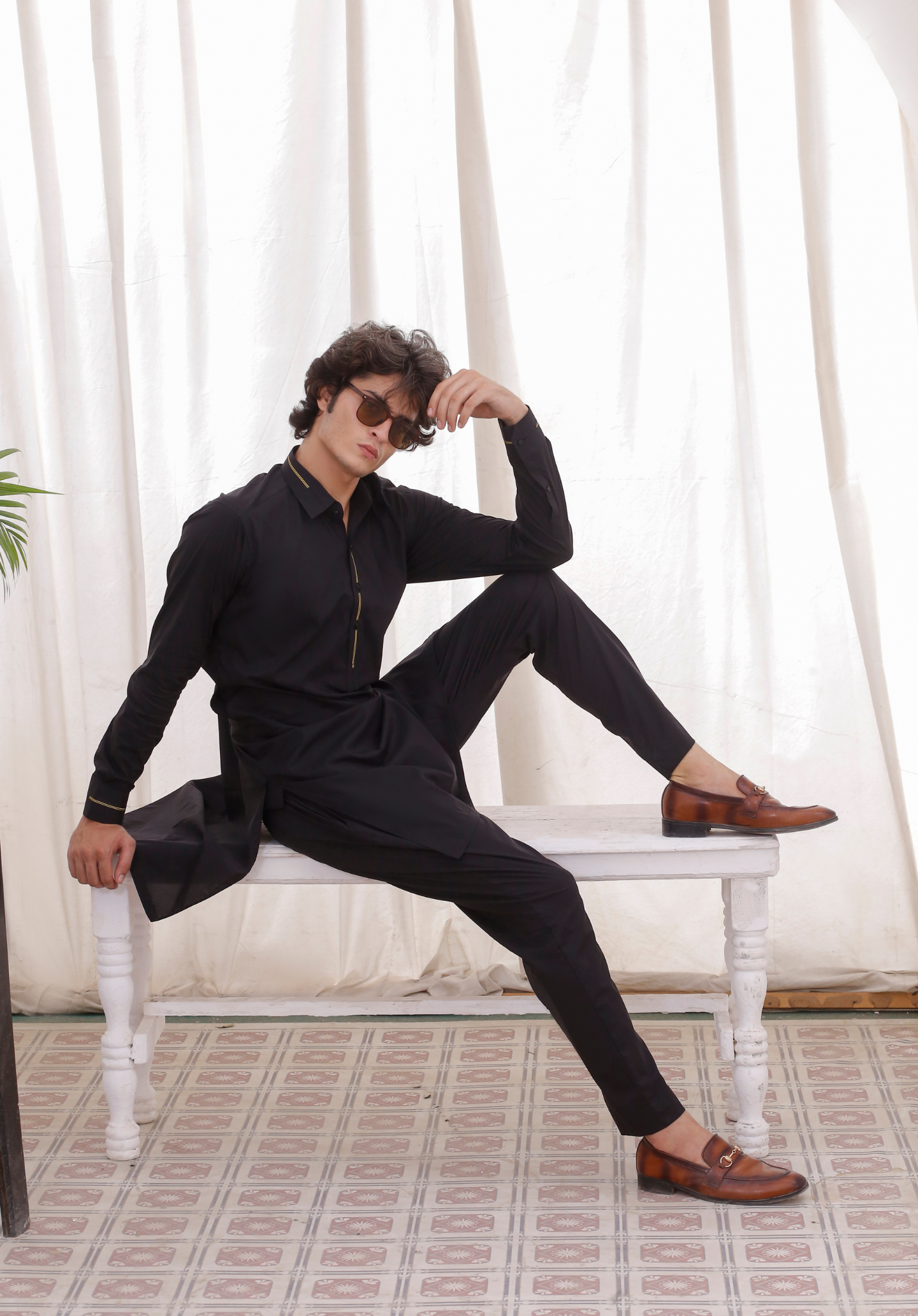 ER 793 Black Kurta Pajama