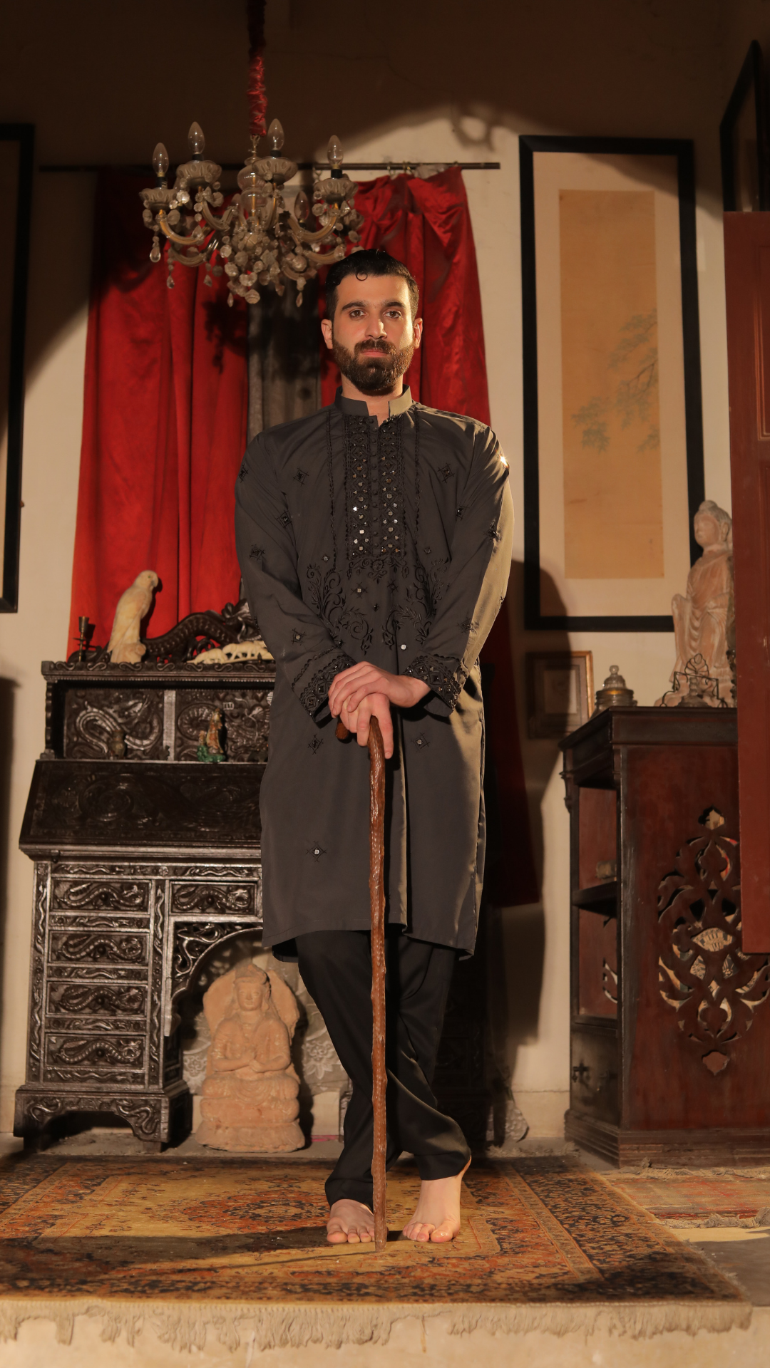 MR 68 Mirror Work Kurta Pajama For Man
