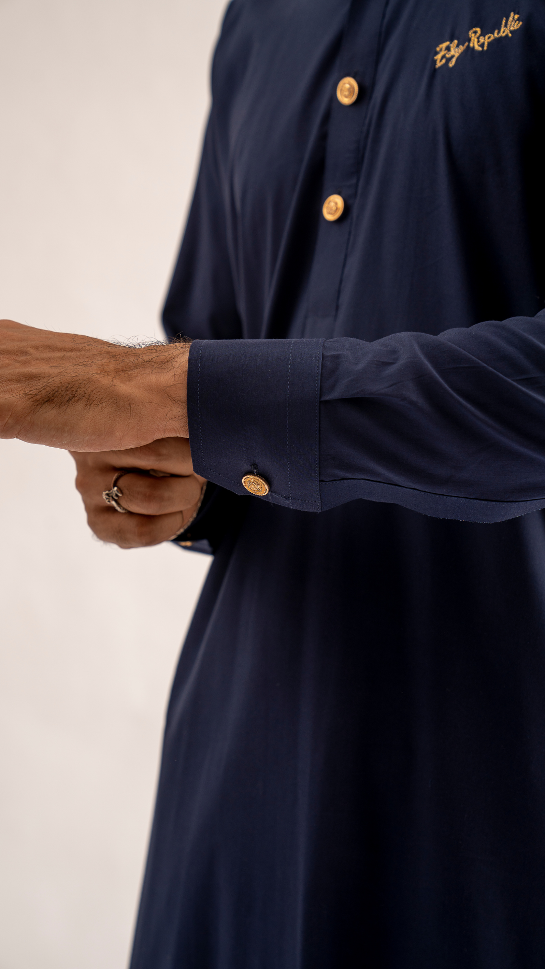 ER 668 Classical Navy Blue Shine Kurta Shalwar