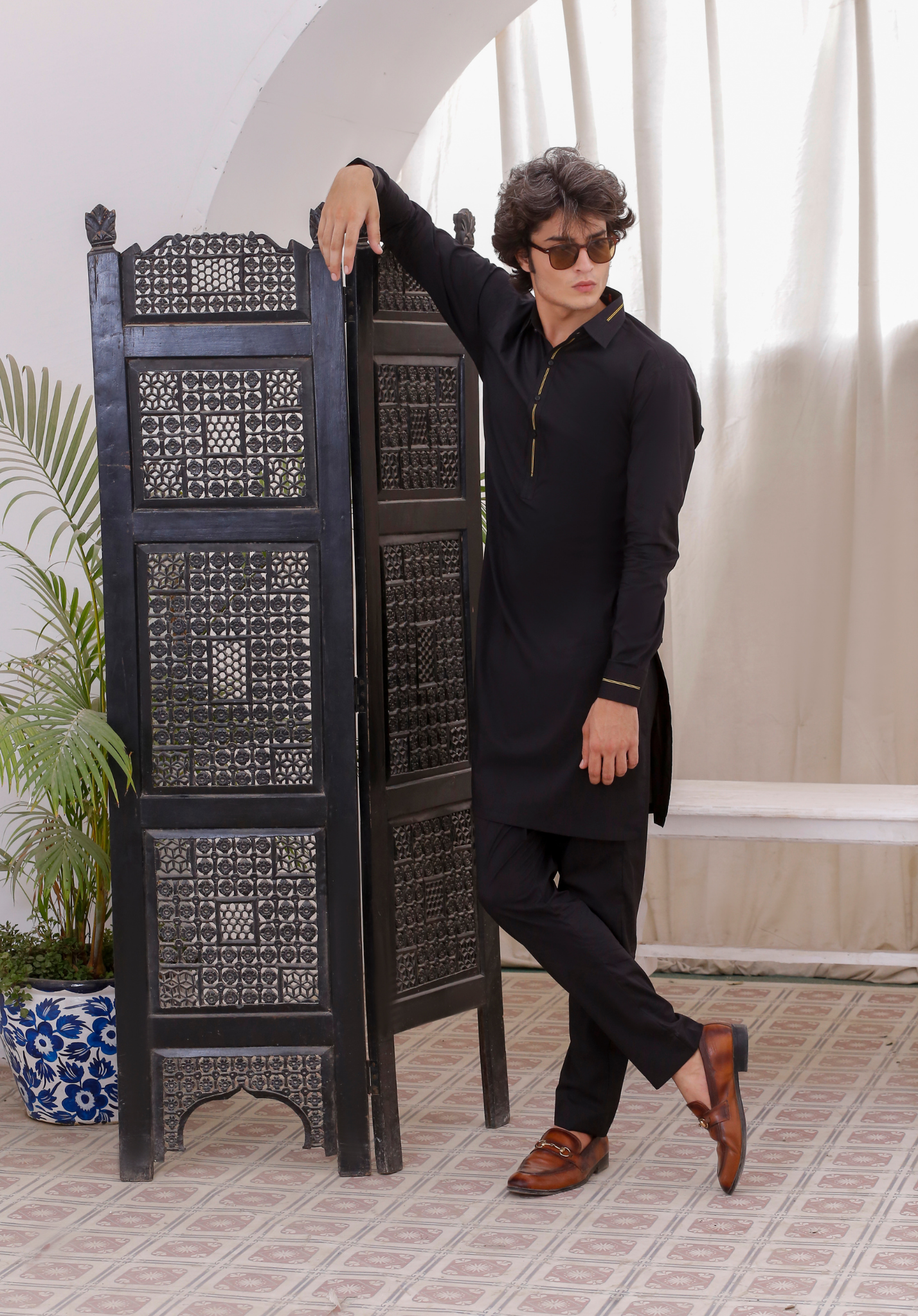 ER 793 Black Kurta Pajama