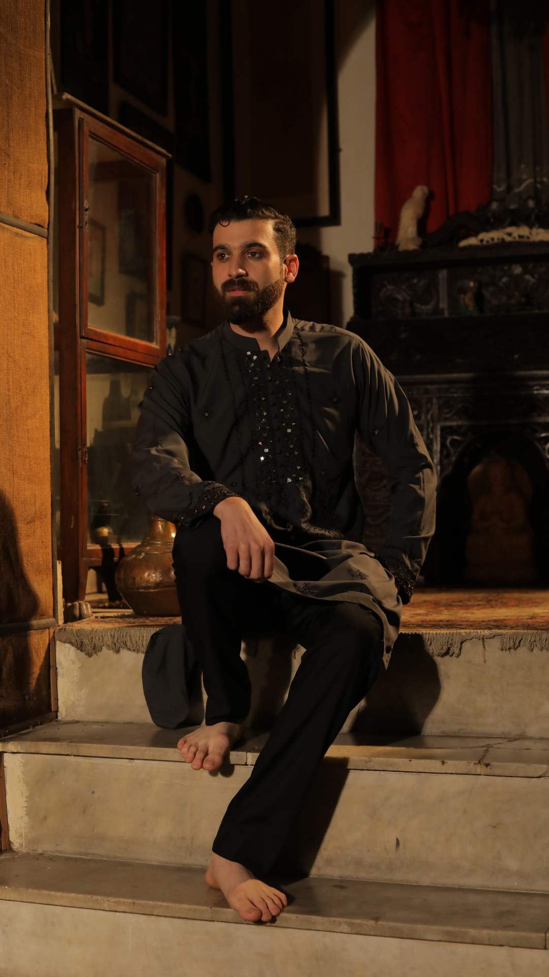 MR 68 Mirror Work Kurta Pajama For Man