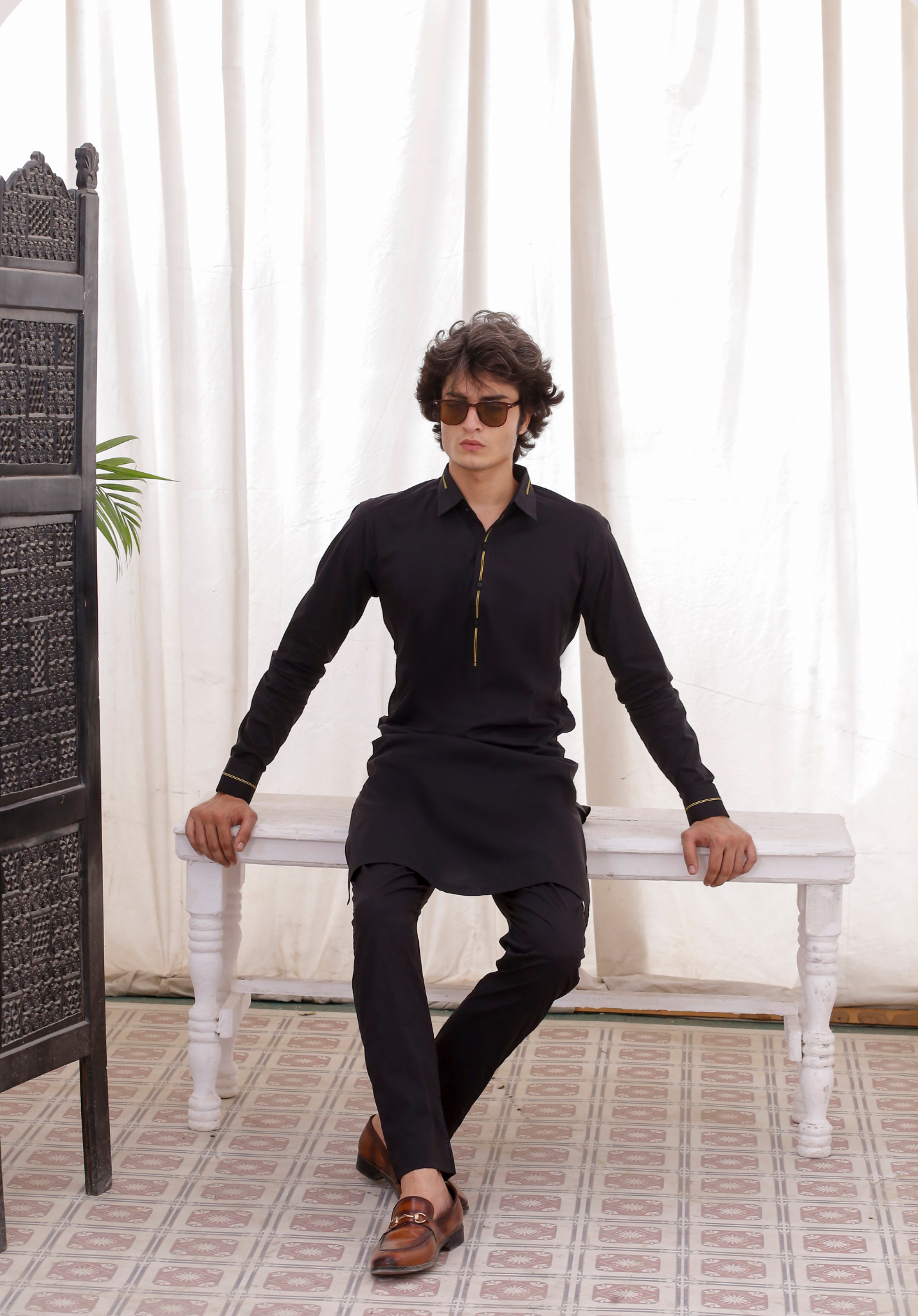 ER 793 Black Kurta Pajama
