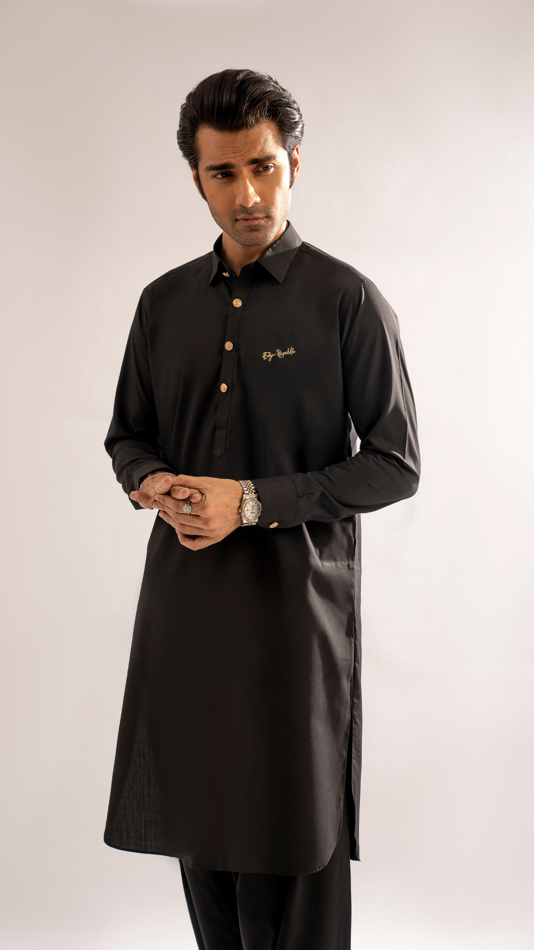 ER 669 Black Conservative Kurta Shalwar