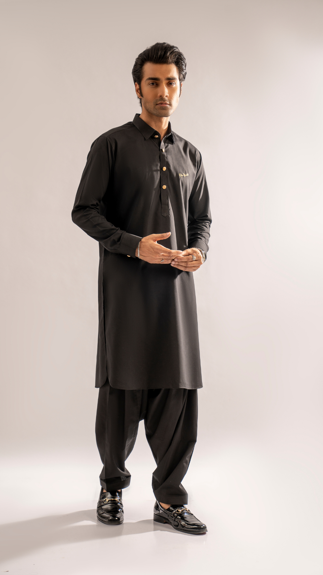 ER 669 Black Conservative Kurta Shalwar