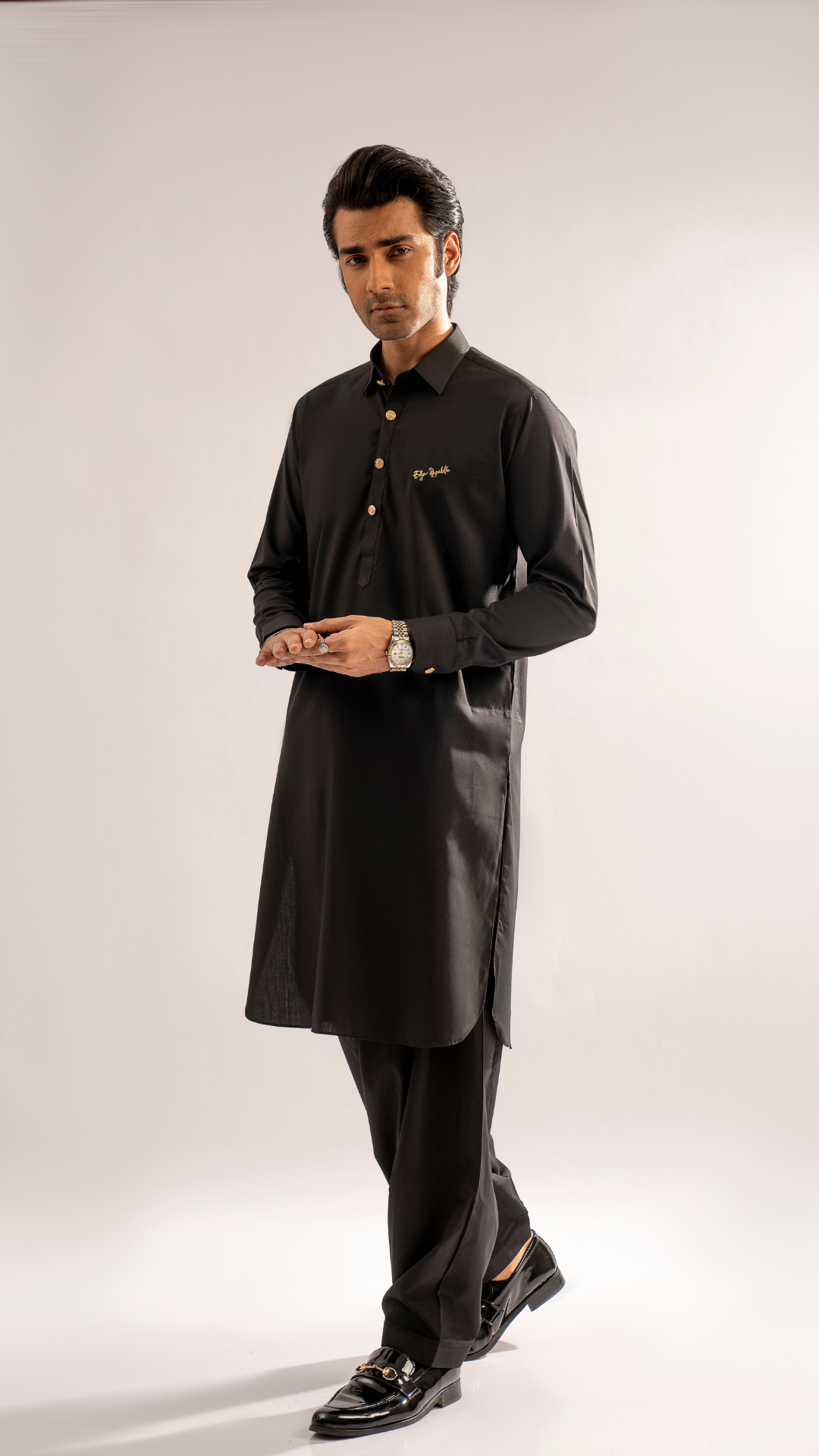 ER 669 Black Conservative Kurta Shalwar