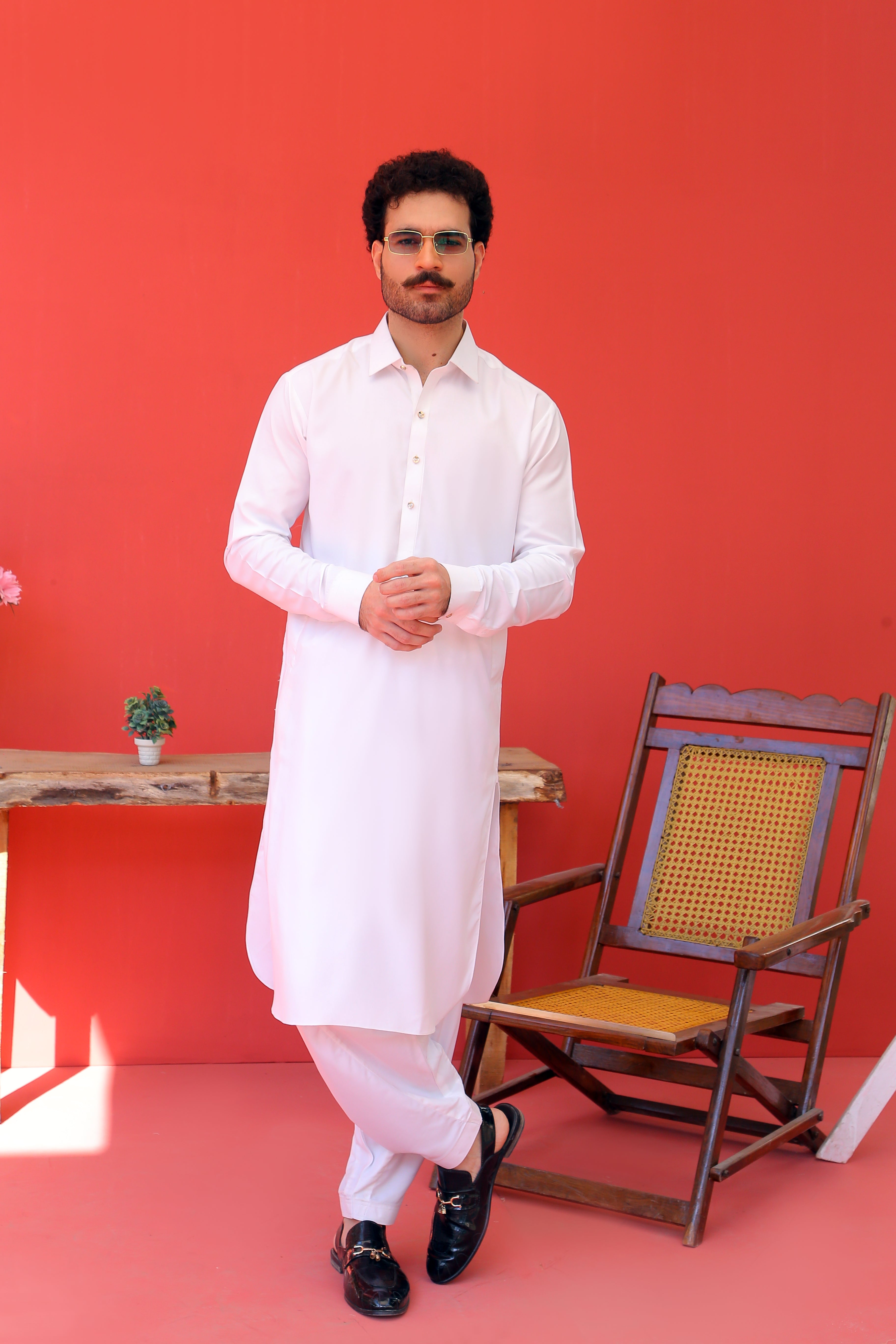 ER 782 White Virsa Kameez Shalwar Men Dress
