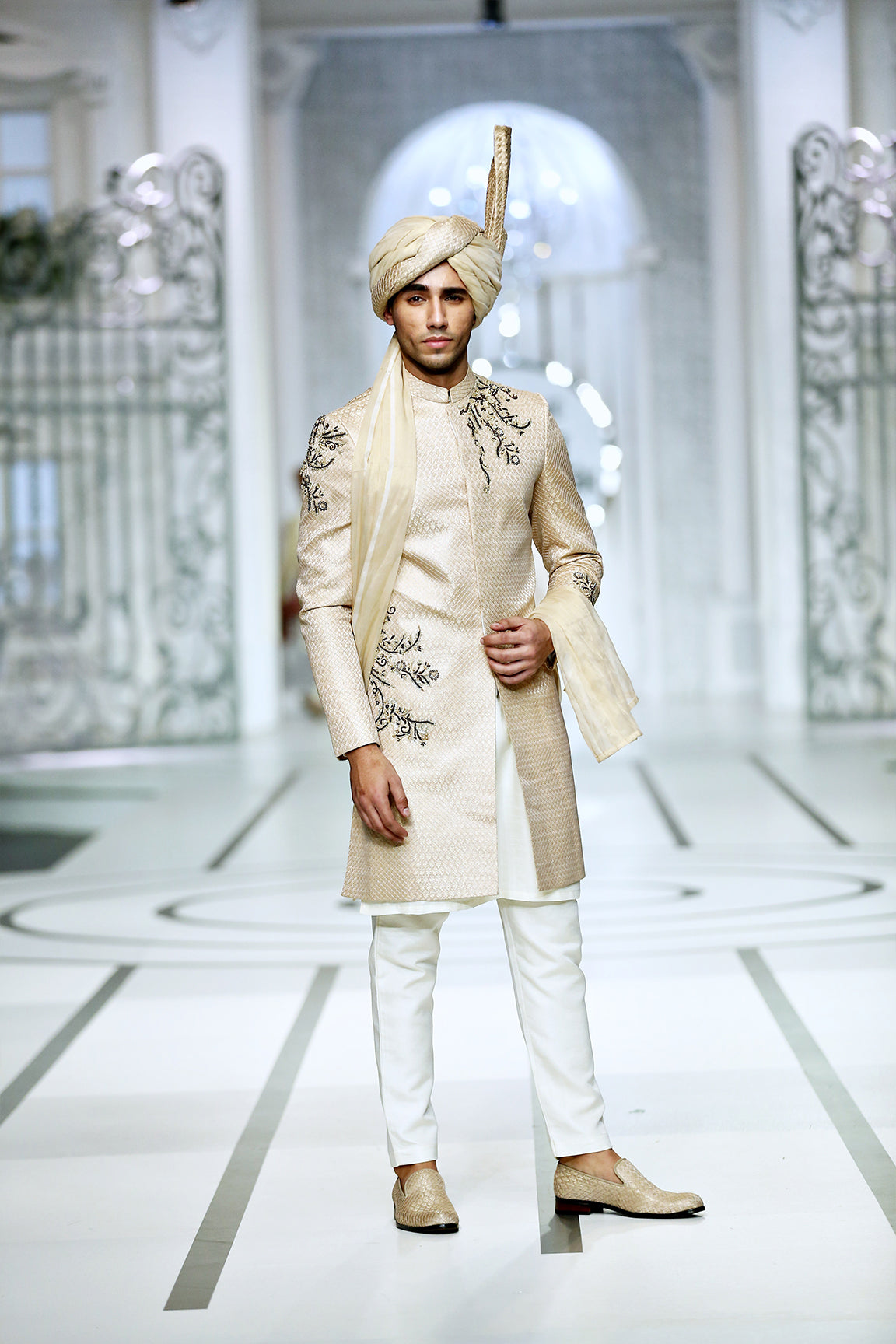 black groom sherwani